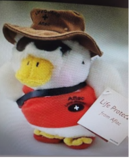 Recalled 6" Aflac Plush Promotional Lifeguard Duck